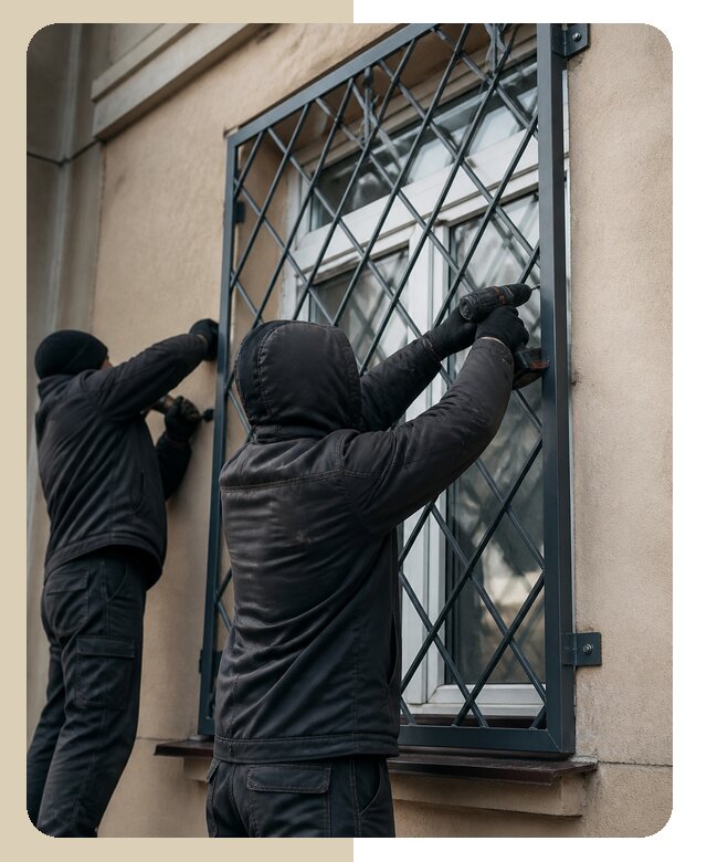 Установка антивандальных решеток на окна в Чайковском